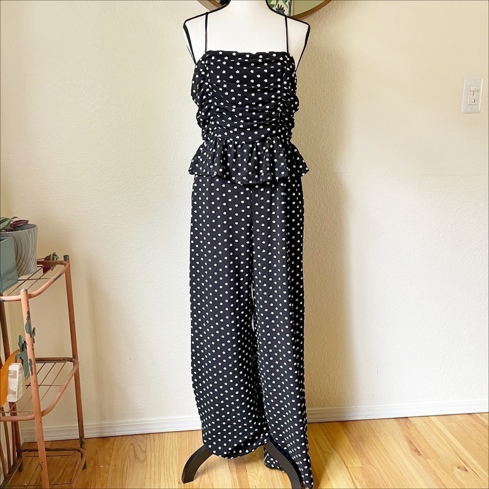 Lulus Floral Daisy Embroidered Ruffle Jumpsuit